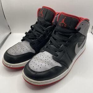 Nike Air Jordan 1 Mid Bred Shadow GS 6.5Y Basketball Shoes DQ8423-006 Multicolor